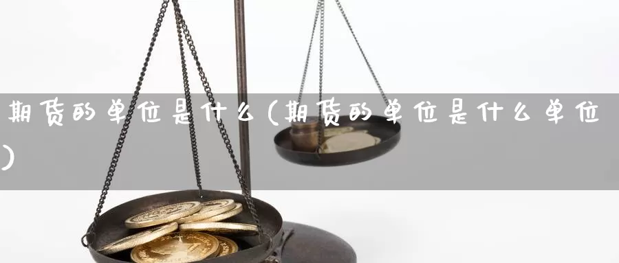 期货的单位是什么(期货的单位是什么单位)_https://www.jhhongfan.com_黄金期货_第1张