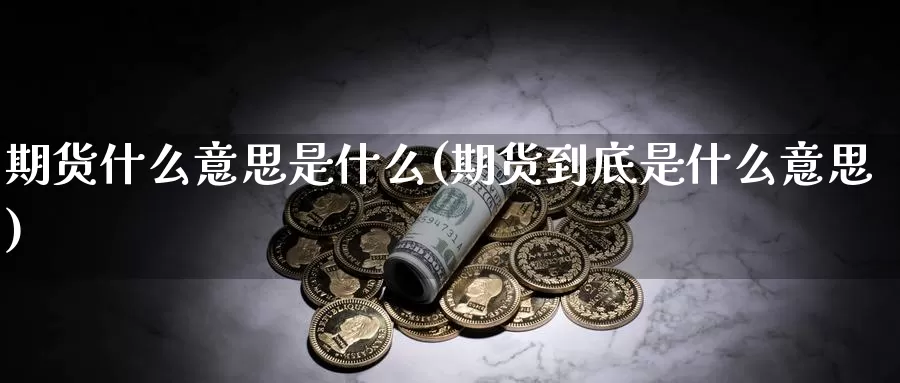 期货什么意思是什么(期货到底是什么意思)_https://www.jhhongfan.com_原油期货_第1张