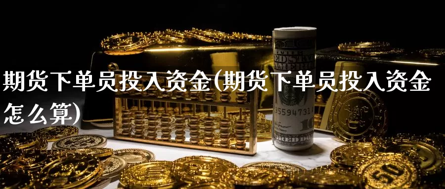 期货下单员投入资金(期货下单员投入资金怎么算)_https://www.jhhongfan.com_期货入门_第1张