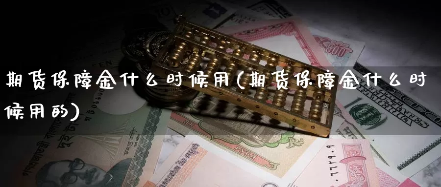 期货保障金什么时候用(期货保障金什么时候用的)_https://www.jhhongfan.com_期货技术_第1张