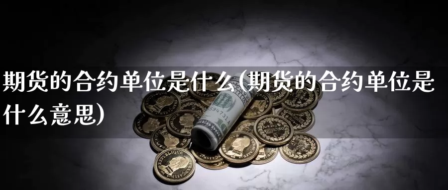 期货的合约单位是什么(期货的合约单位是什么意思)_https://www.jhhongfan.com_黄金期货_第1张